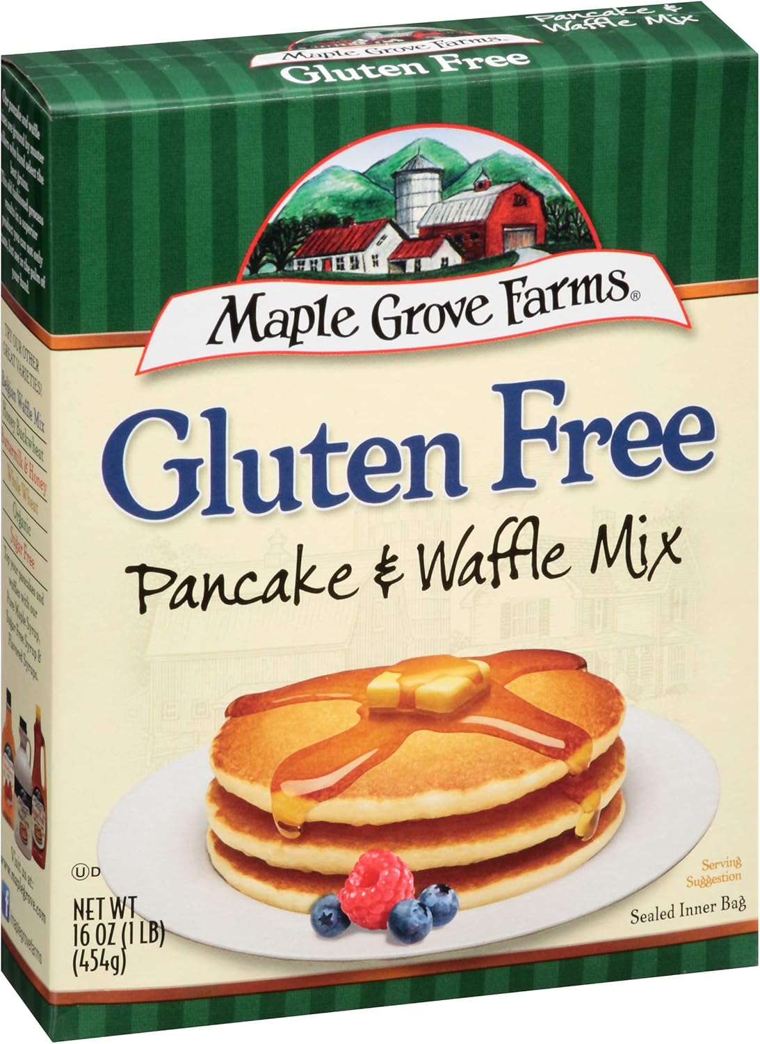 Maple Grove Farms, Pancake & Waffle Mix, Gluten Free, 16 Ounce Boxes (Pack of 4)