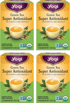 Yogi Tea Green Tea Super Antioxidant - 16 Bags per Pack (4 Packs) - Organic Antioxidant Support - Includes Licorice Root, Jasmine & More