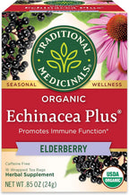 Traditional Medicinals Tea, Organic Echinacea Plus Elderberry, Boosts the Immune System, 16 Tea Bags