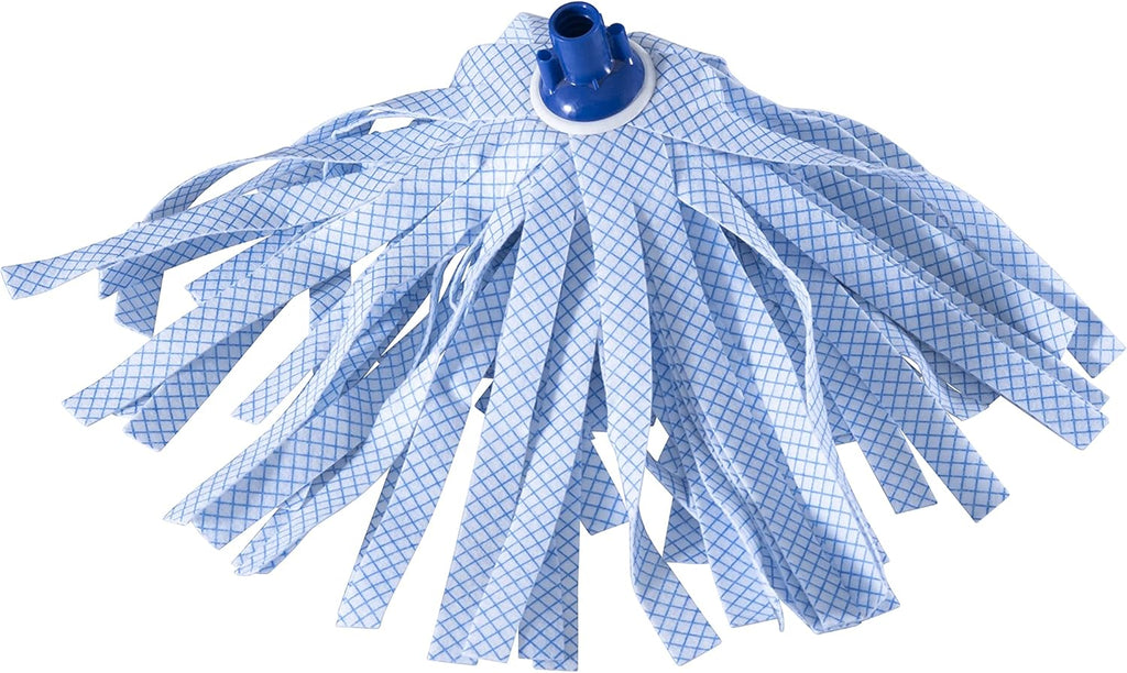Superio String Mop Replacement, Cotton Mop Head Refill, Blue Heavy Duty for Hardwood Floor Cleaning