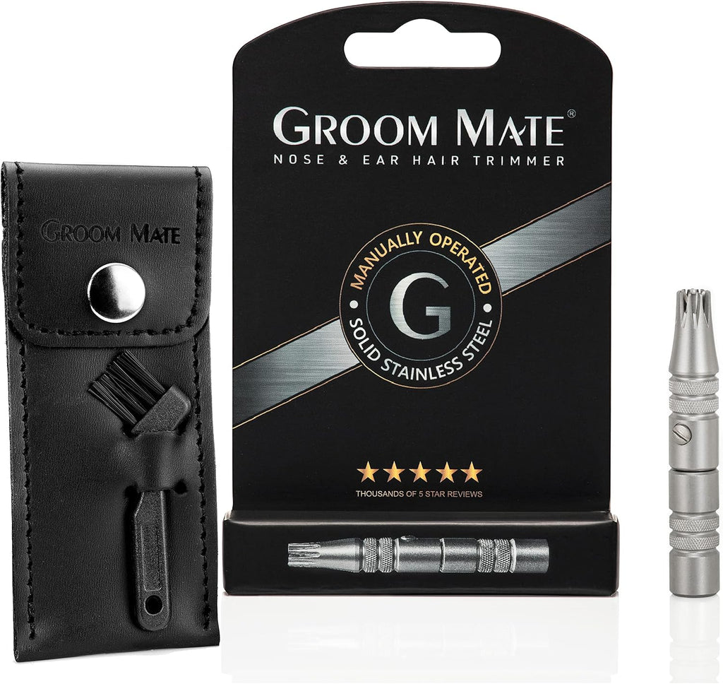 Platinum XL Nose & Ear Hair Trimmer with Leather Pouch & Brush - Engineered to Last a Lifetime - Made in USA
