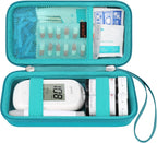 Canboc Diabetic Supplies Case, Carrying Organizer for Glucose Meter, Lancing Device, Blood Sugar Test Strips, Lancets, Insulin Pens, Alcohol Wipe and Diabetes Care Accessories, Turquoise+Turquoise