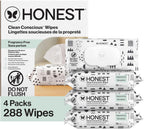 The Honest Company Hypoallergenic Multi-Use Baby Wipes for Sensitive Skin Baby Pattern Play 288 Count