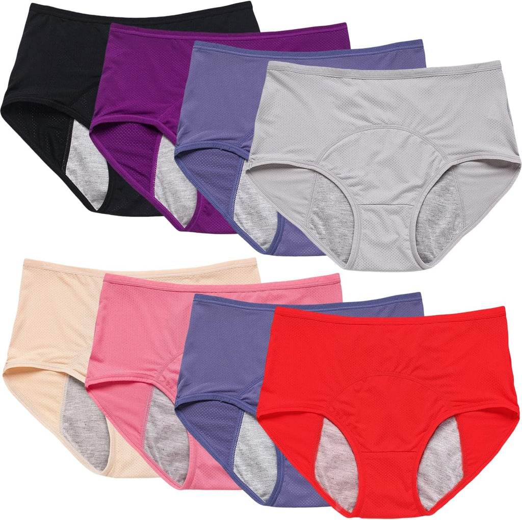 Leakproof Panties for Women Over 60, Leakproof Ladies Underwear, Leakproof Underwear for Women (8 Color,Large)