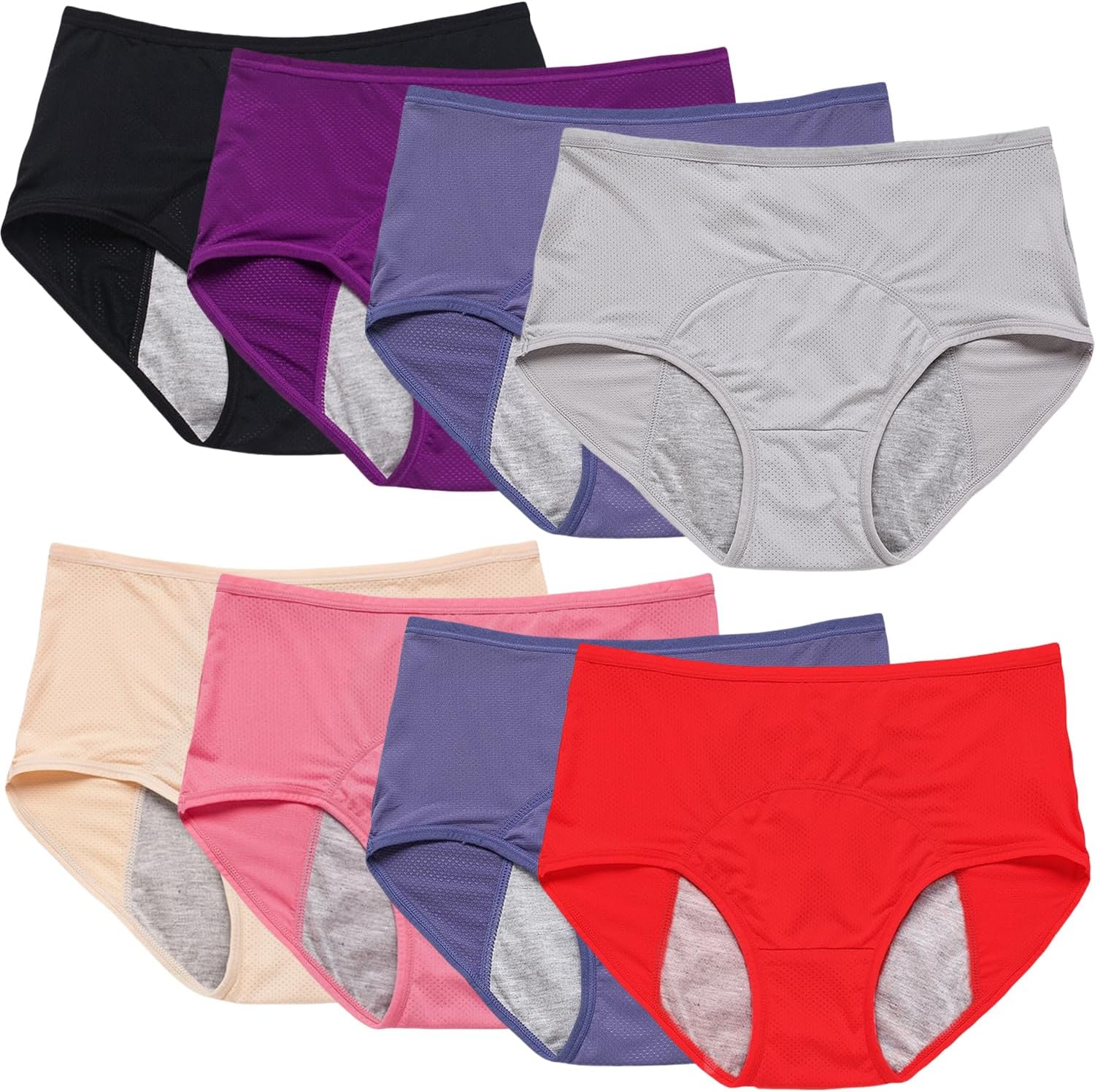 Leakproof Panties for Women Over 60, Leakproof Ladies Underwear, Leakproof Underwear for Women (8 Color,Large)