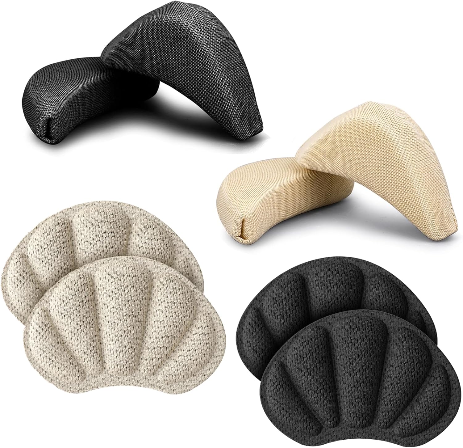ElevateTech 8 Pcs Shoe Filler & Heel Pad Set for Too Big Shoes Inserts to Make Shoes Smaller Shoe Filler Heel Cushion Toe Inserts for LooseShoes for Men Women Heels Sneaker Pain Relief Comfort
