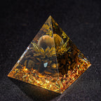 Orgone Pyramid Healing Crystals Set – Positive Energy Generator for Meditation, Focus & Emotional Balance. Home Office Spiritual Decor Gift (Citrine)