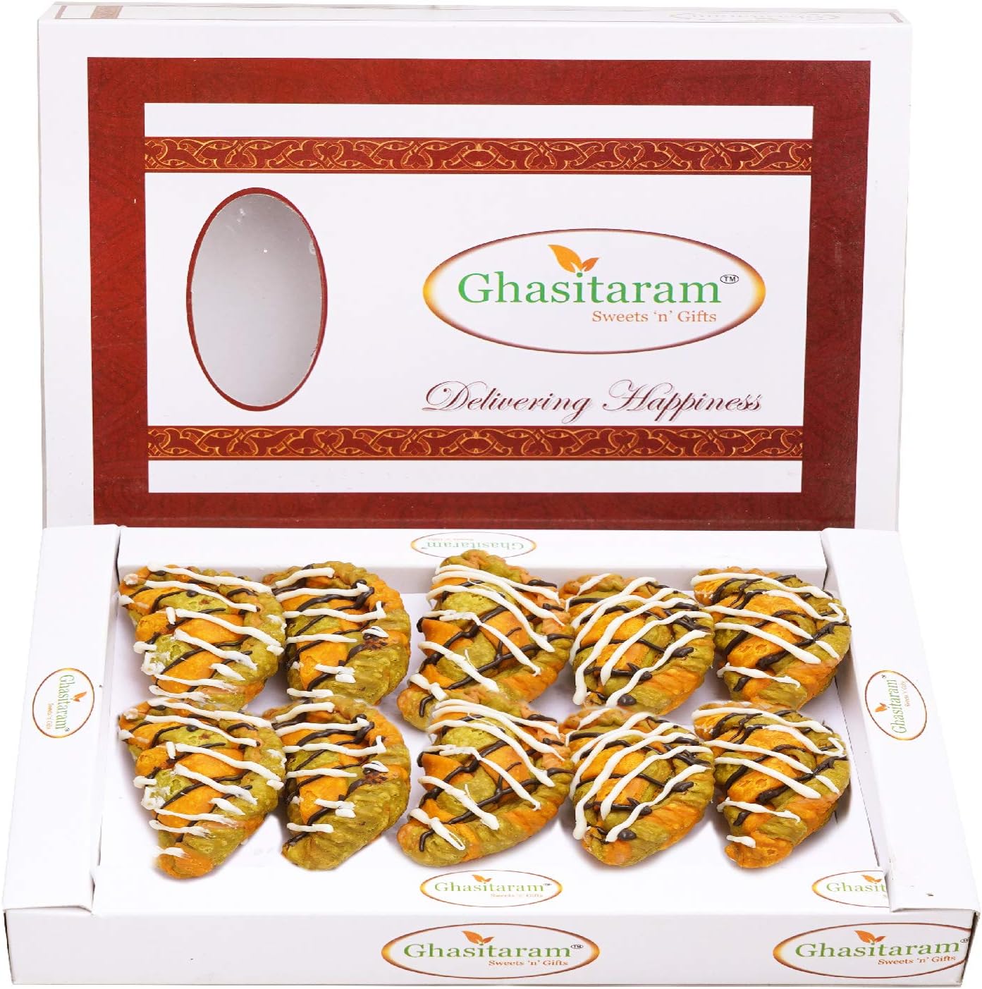 Ghasitaram Gifts Holi Hamper Designer Gujiya - 200 GMS