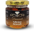 Diamante Italy Truffle Honey - Italian Luxurious Gourmet Flavored Honey with 3% Black Truffle - Ideal for Charcuterie Board & Cheese Plate - Non GMO & Made in Italy - 120g