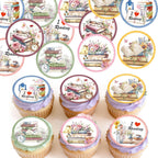 48Pcs Edible Book Club Cupcake Toppers Birthday Decoration I Love Reading Cupcake Picks Decor Supplies for Library