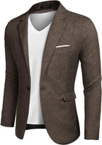 COOFANDY Men's Blazer Casual Sport Coats Slim Fit One Button Suit Jacket Lightweight Sports Jacket