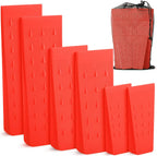 UNCO- Tree Felling Wedges with Spikes, 6 pcs, 5.5", 8" & 10", Orange Wedges with Storage Bag, Splitting Wedge, Plastic Wedges for Tree Cutting, Logging Tools and Equipment, Chainsaw Wedges for Trees