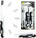 Lingito Travel Charcoal Toothbrush, On The Go Folding Feature, Soft Bristle Brushes (2 Pack)