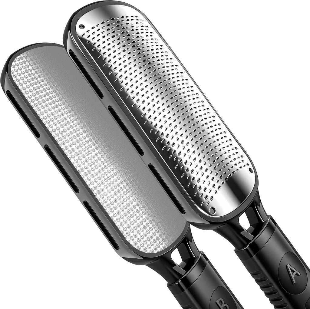 Antonki Foot File for Dead Skin, Double Sided Callus Remover for Feet, Metal Foot Scrubber for Cracked Heel, Professional Foot Scraper Rasp Pedicure Tool to Remove Hard Skin - 2 in 1 Foot File