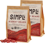 SIMPLi Regenerative Organic Certified Kidney Beans, Organic Red Kidney Beans High in Fiber and Plant-Based Protein, Rich in Iron and Antioxidants for Immune Suppo, (2 Pack, 12 oz each)