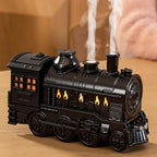 Retro Train Aromatherapy Diffuser 300ML Ultrasonic Cool Mist Humidifier with LED Night Light, Remote Control, Timer, 2 Mist Modes for Home Bedroom Office