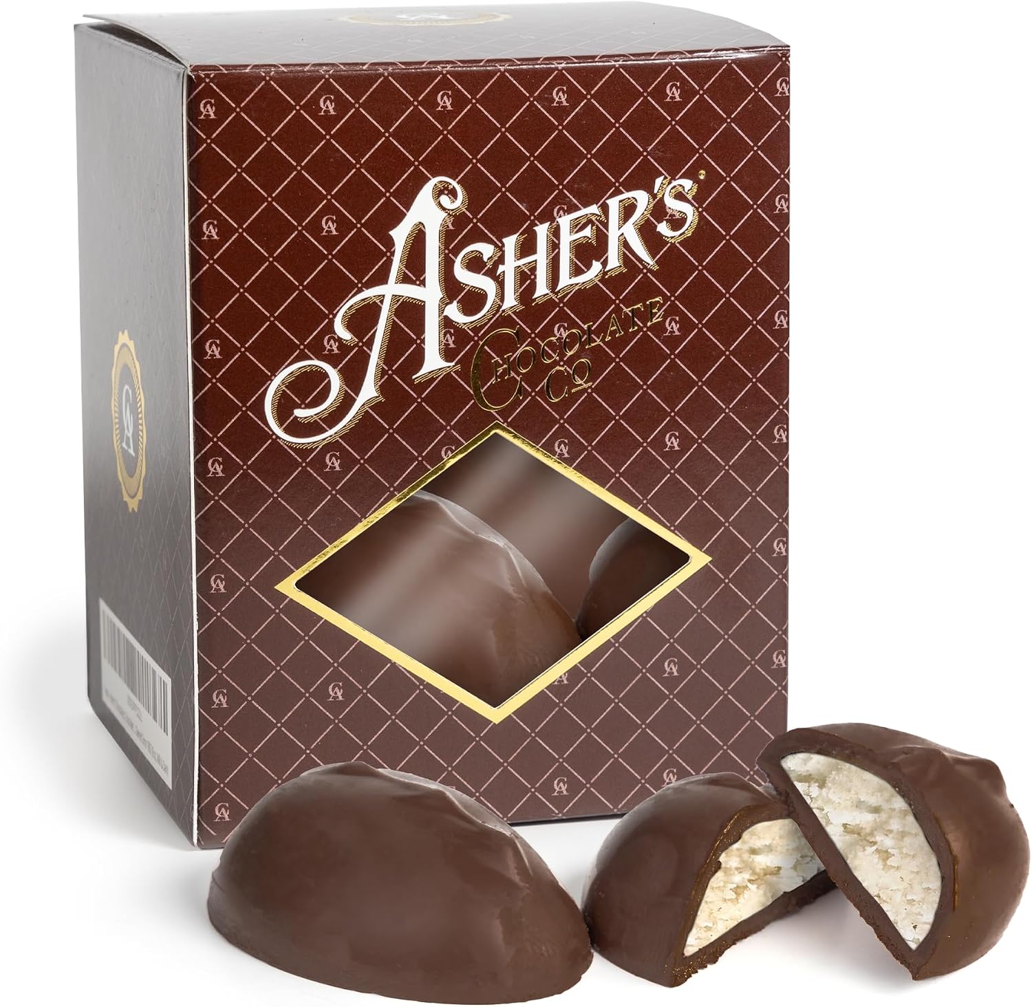 Asher's Chocolates, Smaller Chocolate Covered Eggs, Individually Wrapped 1oz Eggs Covered in Chocolate, Spring Collection of Easter Eggs, Small Batches of Kosher Chocolate, Family Owned Since 1892 (6 Eggs, Dark Chocolate, Petite Coconut Cream)
