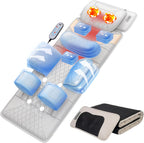 Full Body Massage Mat with Heat,Back Massager Pad with Detachable Shiatsu Neck Massager,3D Body Stretching & Lumbar Traction,4 Vibrating Motors,2 Heat Levels,Gifts for Men Women
