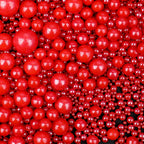 Red Sprinkles for Cake Decorating, 130g/4.6oz Edible Red Pearl Sprinkles Mix, Sugar Candy Pearls for Baking, Cookie Decorations and Cupcake Toppings, Wedding Party Valentines Christmas Supplies