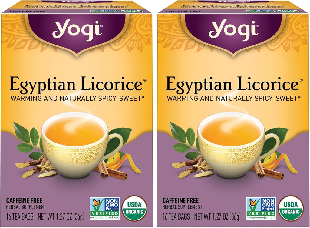 Yogi Tea, Egyptian Licorice, 16 Count, Packaging May Vary (Pack of 2)