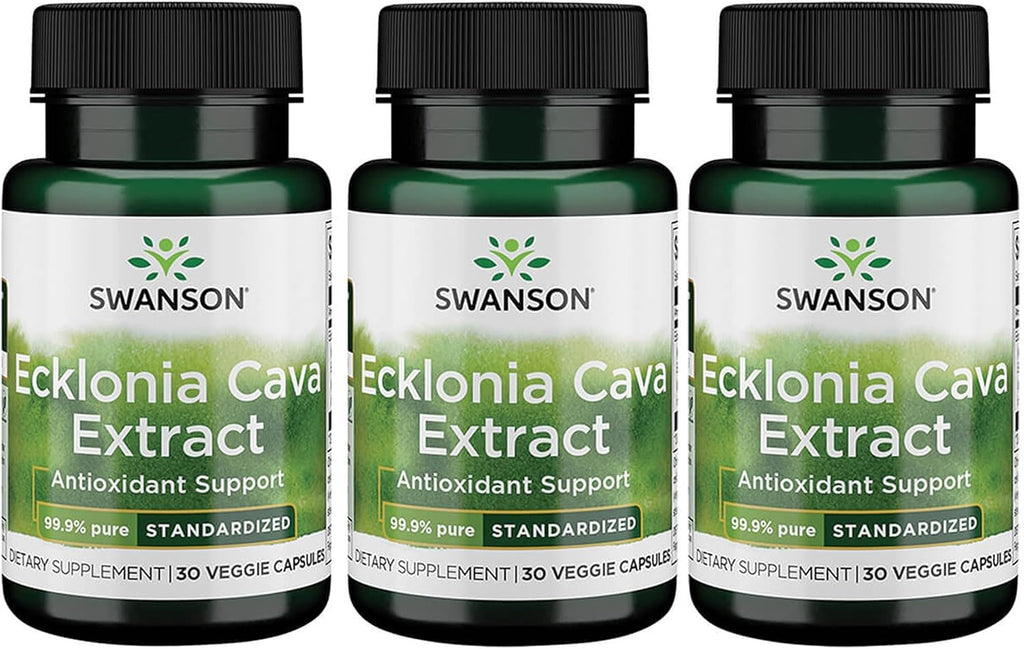 Swanson Ecklonia Cava Extract - Standardized 30 Veg Caps (3 Pack)