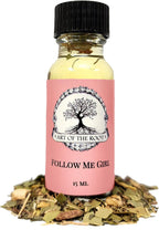 Follow Me Girl Oil by Art of the Root | Handmade with Herbs & Essential Oils | Conjure, Wiccan, Hoodoo, Pagan & Magick Intentions| Fidelity, Love, Passion & Commitment Rituals