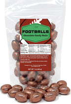 Football Party Favors, Football Chocolate Candy, Football Candy Individually Wrapped Milk Chocolate Balls 1 Pound (About 66 Pieces per Bag)