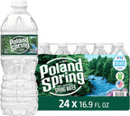 Poland Spring Maine Spring Water Bottles, 24 Pack – Crisp, Still Bottled Water with Naturally Balanced Occurring Minerals & Electrolytes for Taste - 16.9 Fl Oz