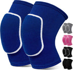 Volleyball Knee Pads,Knee Pads for Women,Men,Kids,Girls,Knee Brace for Basketball Volleyball Football Dance Yoga Tennis Running Cycling Workout Climbing (Blue, Medium)