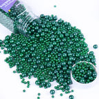 Dark Green Sprinkles for Cake Decorations 3.52 ounce Edible Pearl Sugar Sprinkles for Cupcake Toppers Wedding Party Valentines Halloween Christmas Supplies