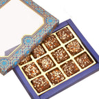 Ghasitaram Gifts Diwali Gifts Diwali Chocolates - Blue Print 12 pcs English Brittles Chocolate Box