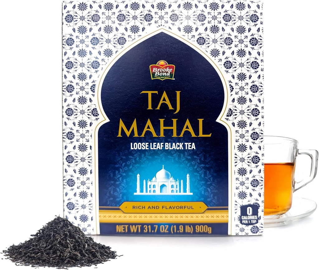 Brooke Bond Taj Mahal | Loose Tea | Premium Quality | Indian Black Tea | Authentic Indian Chai Blend | Suitable for Milk | Refreshing Flavor | 900 Grams (Pack of 1)