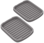 ZAPPOWARE Silicone Sponge Holder -soap Tray - 5.9" X 4.33" Set -2pcs (Gray)