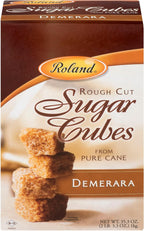 Roland Foods Demerara Rough Cut Brown Sugar Cubes, Specialty Imported Food, 35.2 Ounce Box, Pack of 1