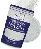 Sea Salt Superstore Coarse Sea Salt for Grinder Refill, Coarse Grain Kosher, Non-Iodized Unrefined Baja Salt for Cooking, Mineral-Rich, 14 oz Bag
