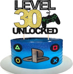 1 Pack 30th Birthday Video Game Cupcake Toppers Gaming Level Unlocked Game On Controllers Cupcake Picks Game Theme Baby Shower Kids Boys Girls 30th Birthday Anniversary Party Cupcake Decorations