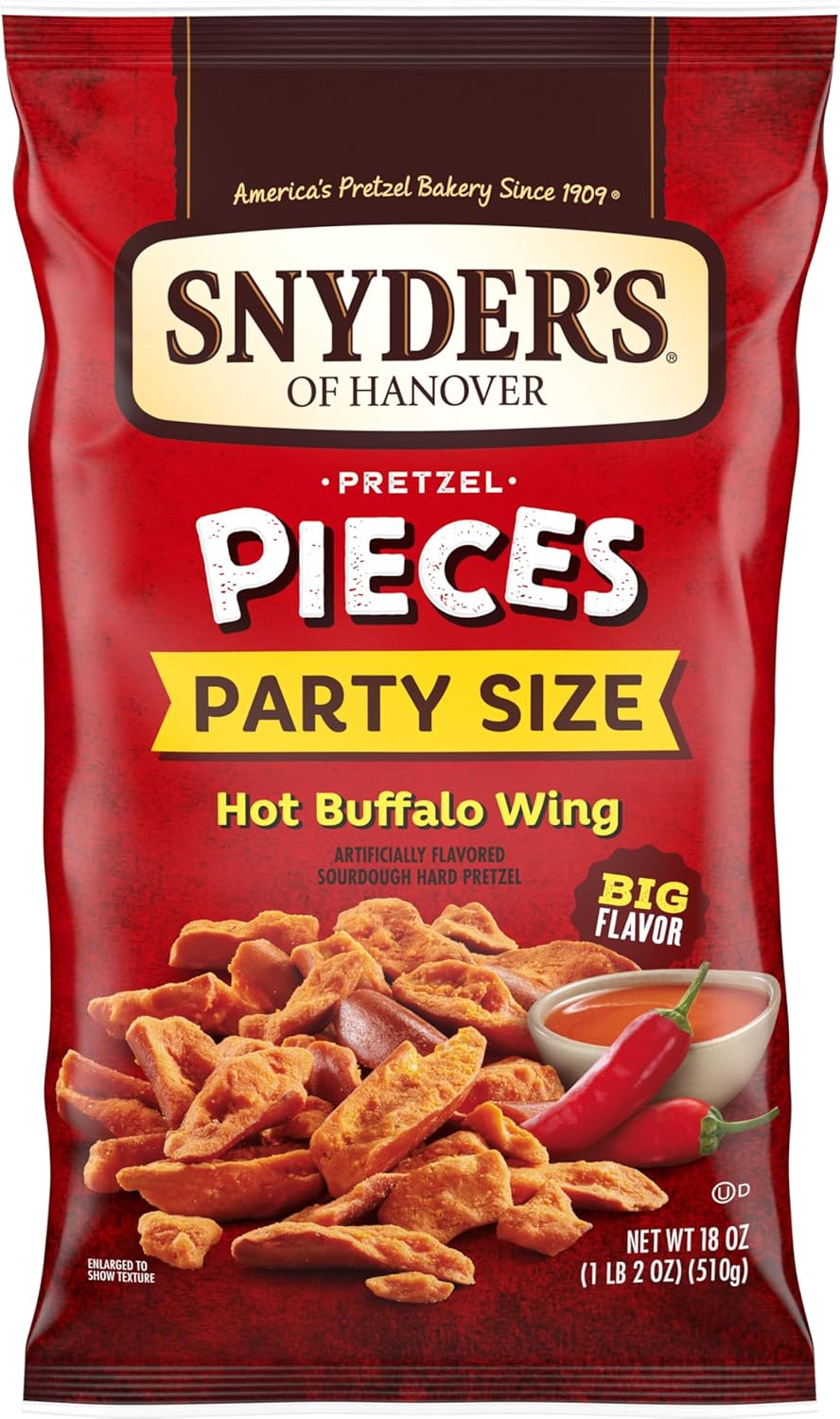 Snyder's of Hanover Hot Buffalo Wing Flavored Pretzel Pieces, 18 Oz