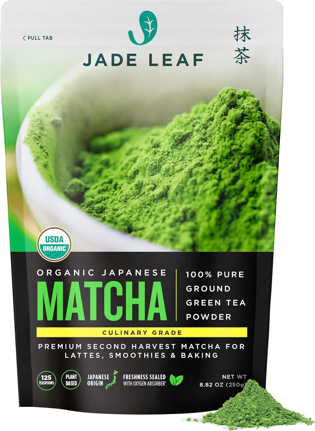 Jade Leaf Matcha Green Tea Powder - USDA Organic, Authentic Japanese Origin - Classic Culinary Grade - Antioxidants, Energy [8.8 Ounce (250 Gram) Super Value Size]
