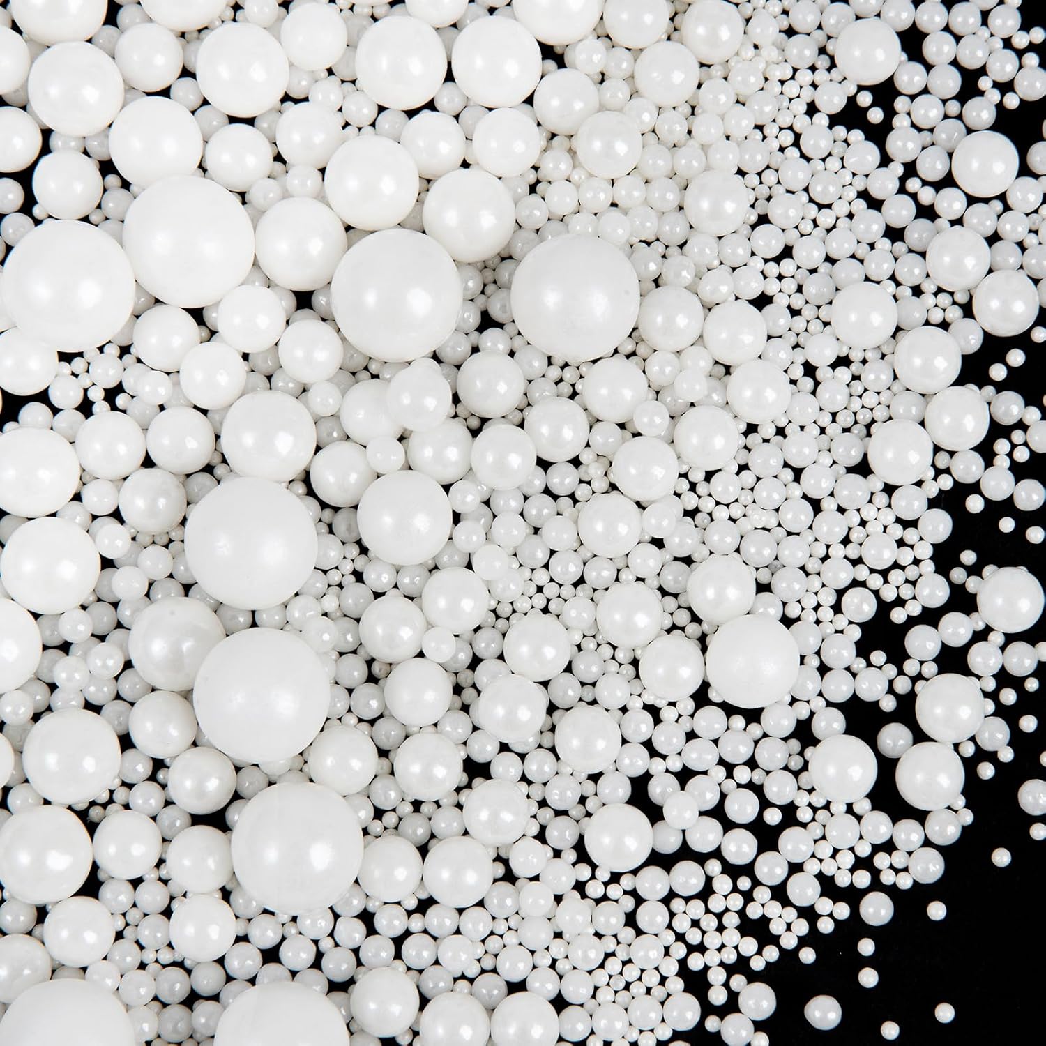 Sprinkles, White Pearl Sprinkles, 130g/4.6oz Edible Pearls for Cake Decorating, Sugar Pearls Candy Baking Decorations, Cupcake Cookie Ice Cream Toppings, Wedding Party Supplies