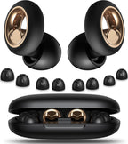 Ear Plugs for Sleeping Noise Cancelling, Reusable Silicone Ear Plugs for Noise Reduction, Soft Hearing Protection with 8 Ear Tips for Concerts, Work, Shooting, and Travel (Black)