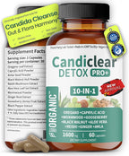 Women’s Candida Cleanse & Yeast Balance | Herbal Parasite Detox with Oregano, Wormwood, Black Walnut & Clove | Gut, Digestive & Flora Rebalance Formula | Third-Party Tested, Vegan, Non-GMO, 60 Caps