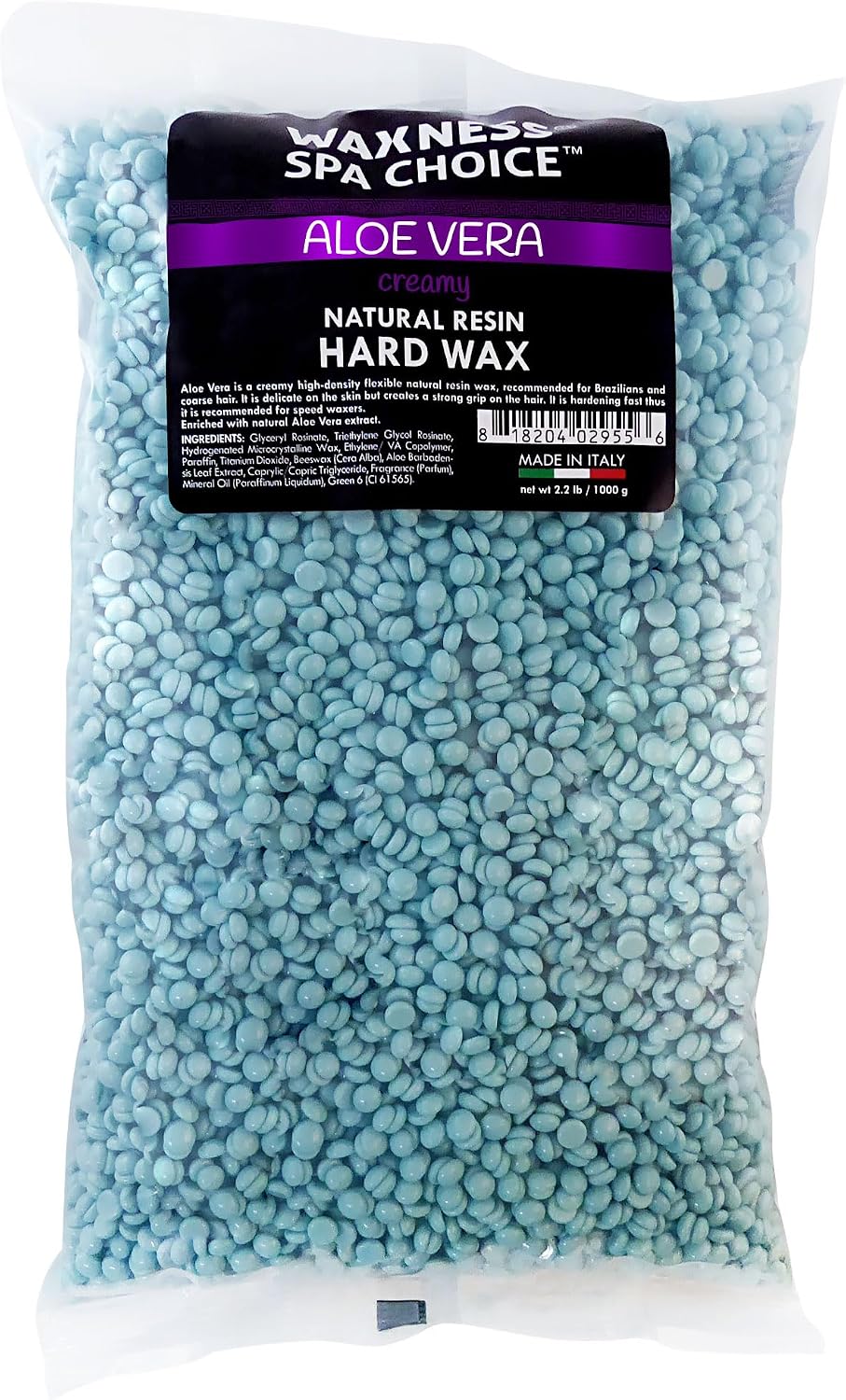 Waxness Spa Choice Aloe Vera Hard Wax Beads 2.2 lb / 1 kg