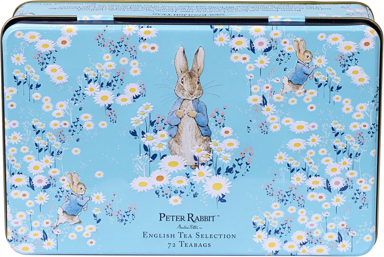 New English Teas Peter Rabbit Daisies Tea Selection Tin with 72 Teabags