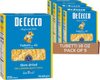 De Cecco Tubetti No. 62 Pasta, 16 Oz (Pack of 5), Authentic, Slow Dried, Made with Durum Wheat, Versatile Pasta for Sauces & Recipes, Made in Italy