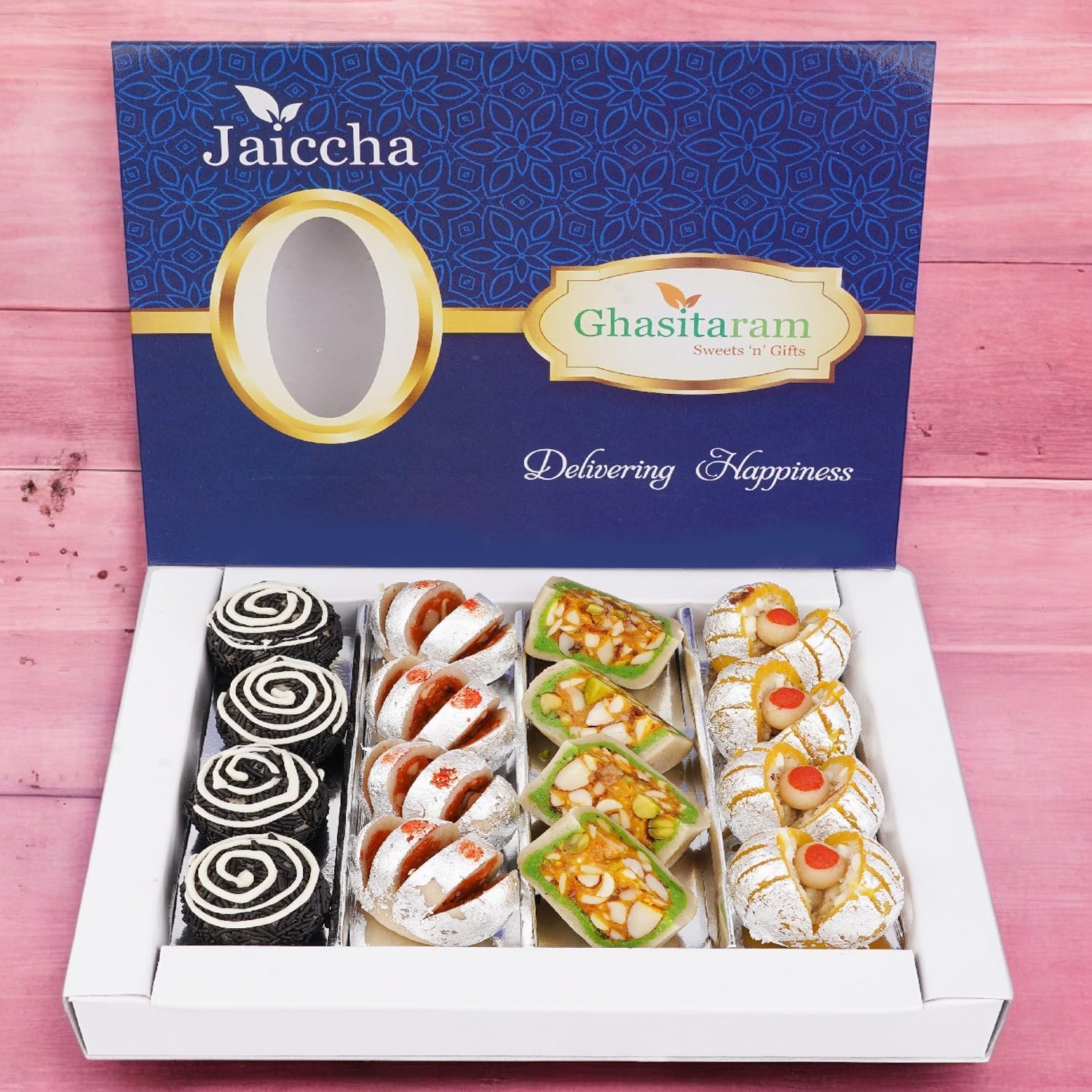 Jaiccha Ghasitaram Sweets-Dryfruit Fancy Sweets 400 GMS |Gift for Diwali,Holi,Rakhi,Valentine,Christmas,Birthday,Anniversary,Her,Him|