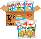 Sensible Portions Veggie Straws Multi-Pack, Sea Salt & Zesty Ranch, Kid Snacks, Veggie Snacks, 0.75 oz Bag (Pack of 12)