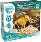 Science4you Mammoth Dinosaur Fossil Digging Kit - Excavate and Assemble 17 Mammoth Dino Bones - Ideal Dinosaur Excavation Kit, Archeology and Paleontology Sets Toy, Dino Gifts for Kids Age 6 7 8 9 10+