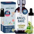 Pure Cardamom Extract for Baking and Mixology- 100 Servings Premium Natural Flavoring for Cooking, Desserts, Beverages - Kosher, Keto Friendly, Vegan & Gluten-Free (2 Oz Extract with Latex-Free Dropper & Spritzer)