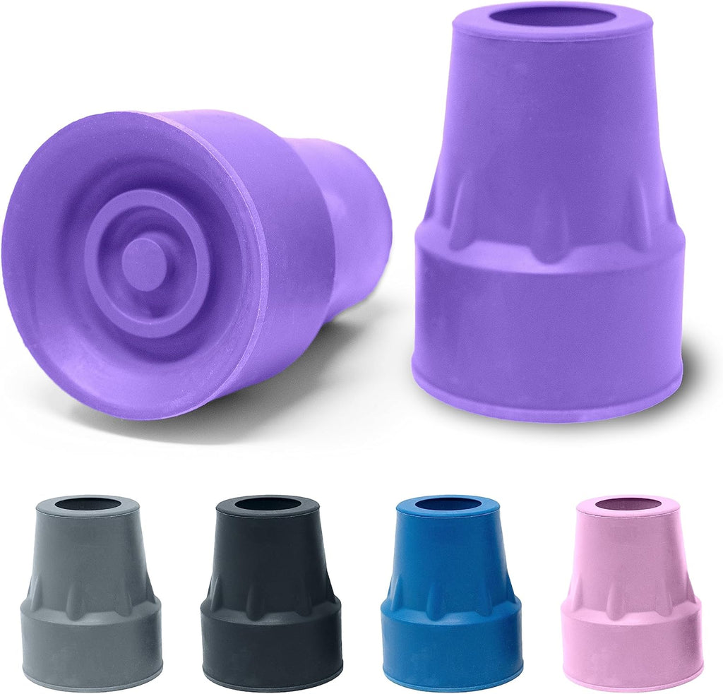 Crutch Comfort by Top Glides: Steel-Reinforced 7/8" Crutch Tips - 1 Pair