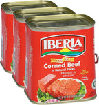 Iberia Corned Beef, 12 oz, Premium Quality Corned Beef With Natural Juices, Halal (Pack of 3)
